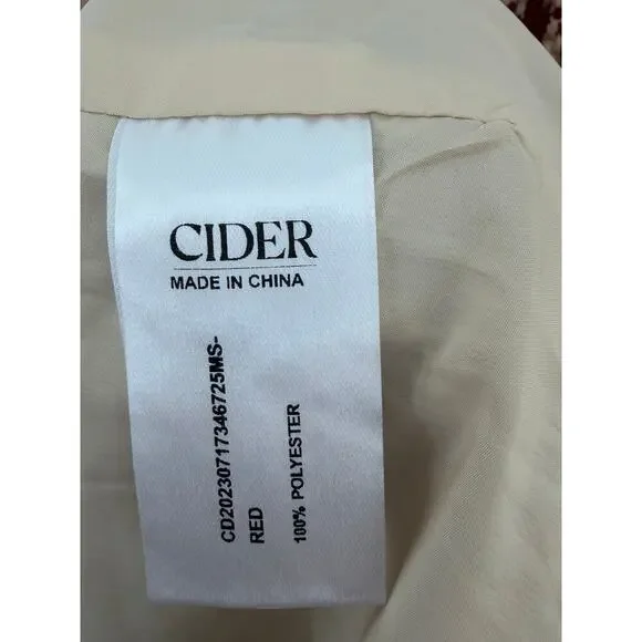 NWT CIDER Red & Cream Tweed Mini Skirt - Picture 6 of 8